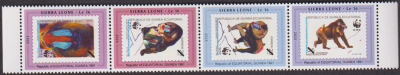 Sierra Leone  2025  4 Werte  **  ZD  Affen  WWF  AD