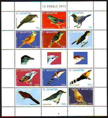Sint Maarten  2013  12 Werte  **  KLB  Vögel