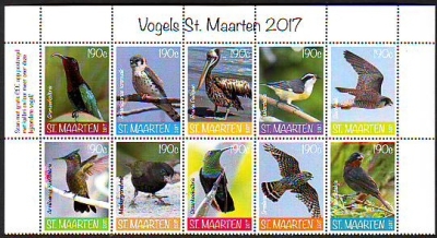 Sint Maarten  2017  10 Werte  **  ZD  Vögel