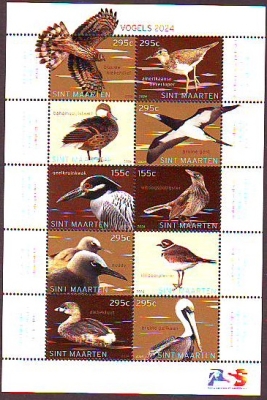 Sint Maarten  2024  10 Werte  **  KLB  Vögel