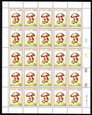 Algerien  1989  100 Werte  **  4 Bögen  Pilze