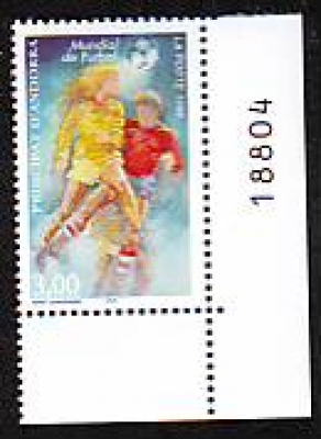 Andorra (Französisch)  1998  1 Wert  **  WM  Frankreich