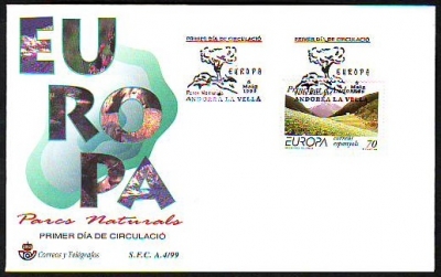 Andorra (Spanisch)  1999  1 Wert auf  1 FDC  Nationalpark