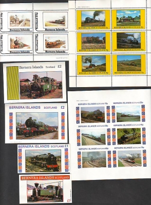 Bernera - Inseln  1980/82  64 W. + 16 Bl.  **  Eisenbahnen