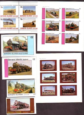 Bernera - Inseln  1980/82  64 W. + 16 Bl.  **  Eisenbahnen