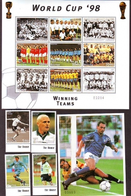 Bhutan  1997  23 W. + 2 Bl.  **  2 KLB  WM  Frankreich