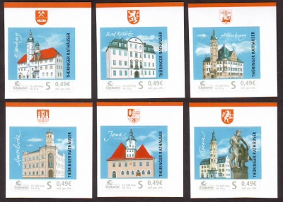Citykurier  2010  7 Werte  **  125 Jahre Jenaer Glas