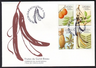 Guinea - Bissau  1992  4 Werte auf 1 FDC  Heimische Früchte