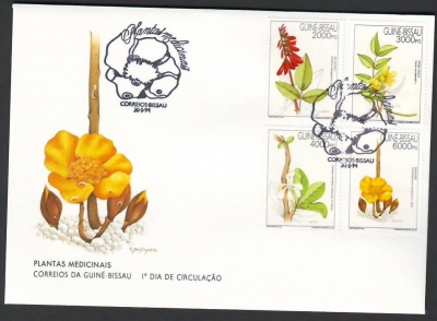Guinea - Bissau  1994  4 Werte auf 1 FDC  Medizinpflanzen