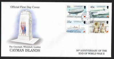 Kaiman Inseln  1995  4 Werte auf 1 FDC  U-Boot / Schiff