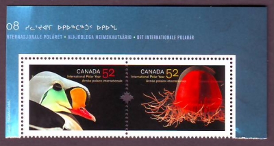 Kanada  2007  2 Werte  **  ZD  Prachteiderente / Qualle
