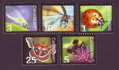 Kanada  2007  5 Werte  **  Nützliche Insekten