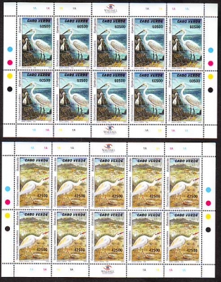 Kap Verde  2003  40 Werte  **  4 KLB  Heimische Vögel