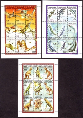 Komoren  1998  27 Werte  **  3 KLB  Prähistorische Tiere