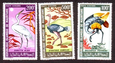 Mauretanien  1967  3 Werte  **  Heimische Vögel