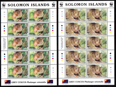 Salomoninseln  2002  40 Werte  **  4 KLB  Wollkuskus  WWF