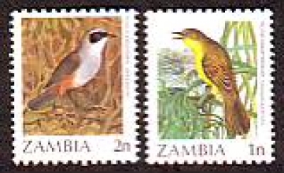 Sambia  1987  2 Werte  **  FM Vögel