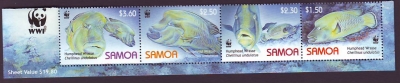 Samoa  2006  4 Werte  **  ZD  Napoleonfisch  WWF