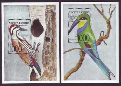 Sierra Leone  1992  2 Blöcke  **  Specht / Spint