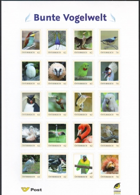 Österreich  2012  20 Werte  **  KLB  Vogelwelt  (Mappe)