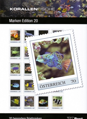 Österreich  2013  20 Werte  **  KLB  Korallenfische  (Mappe)