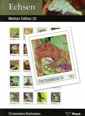 Österreich  2014  20 Werte  **  KLB  Echsen