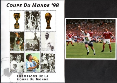 Togo  1998  29 W. + 3 Bl.  **  3 KLB  WM  Frankreich